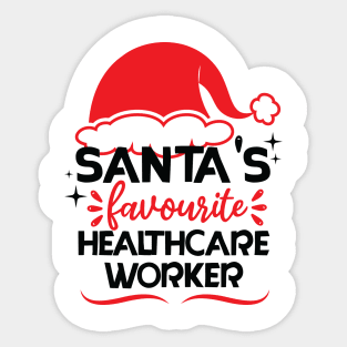 santa's favorite healthcare worker Sticker